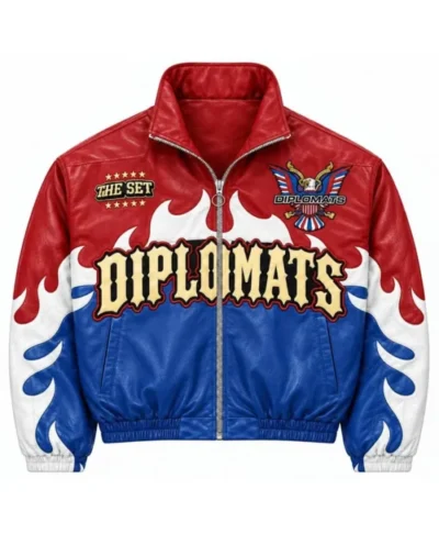 Diplomats Leather Track Jacket