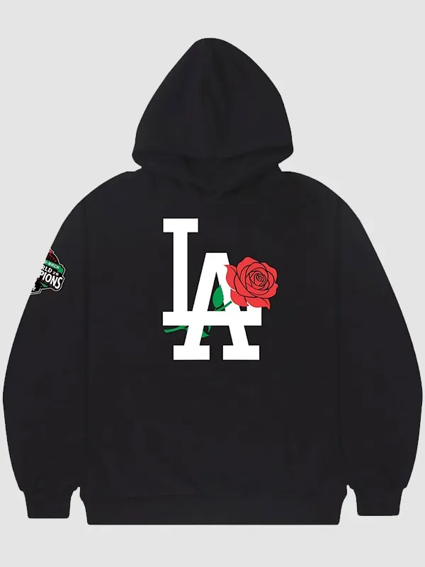 Dodgers Date Night Black Hoodie - Image 4