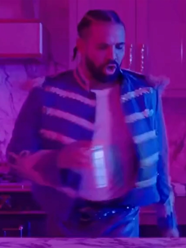 Drake FOMO Blue Cheetah Print Coat
