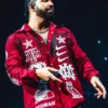Drake Johnny Manziel Blue Satin Jacket