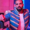 Drake X FOMO Cheetah Print Blue Jacket