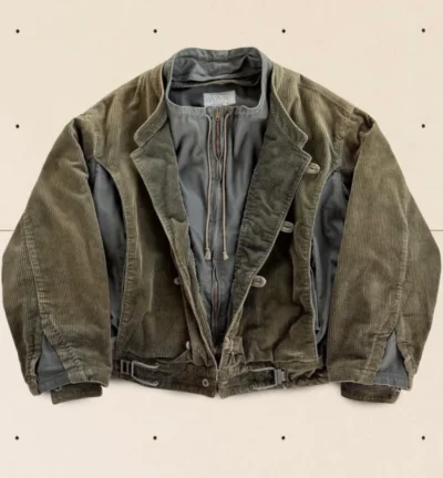 Duo Fabric Belted Streetwear Utility Jacket
