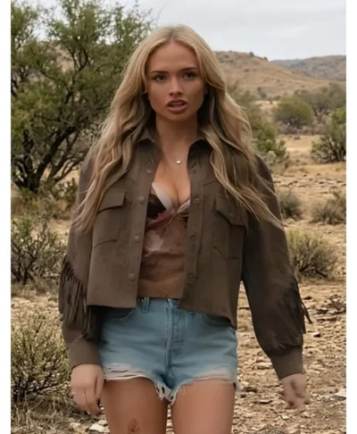 Dutton Ranch S01 Natalie Alyn Lind Suede Fringe Jacket