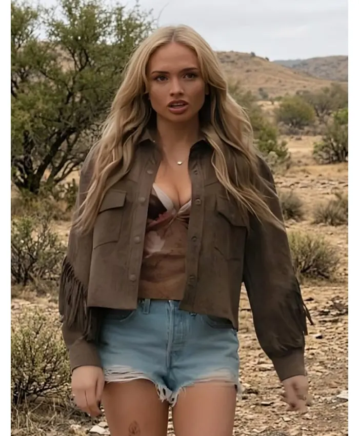 Dutton Ranch S01 Natalie Alyn Lind Suede Fringe Jacket