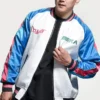 Dva Bunny Logo Faux Leather Racing Jacket