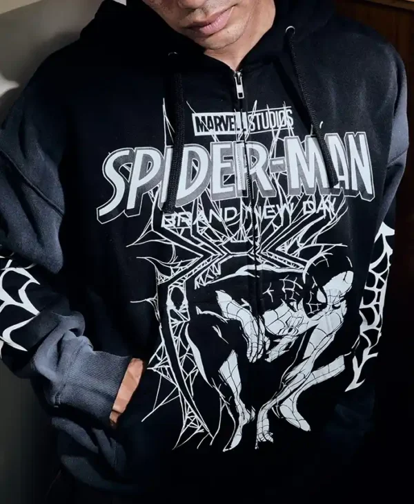 Ed Hardy Heart Web Y2K Fleece Zip Hoodie