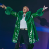 Ed Sheeran’s Tour Macklemore Green Coat