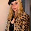 Elle Fanning Coach Presentation NY 2026 Leopard Print Coat