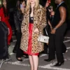 Elle Fanning Coach Presentation NY 2026 Leopard Print Coat