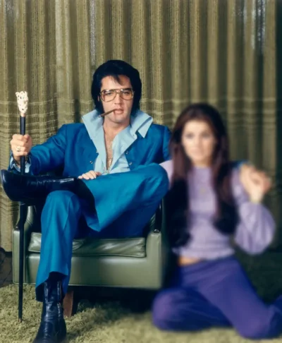 Elvis Presley Priscilla 2023 Blue Suit
