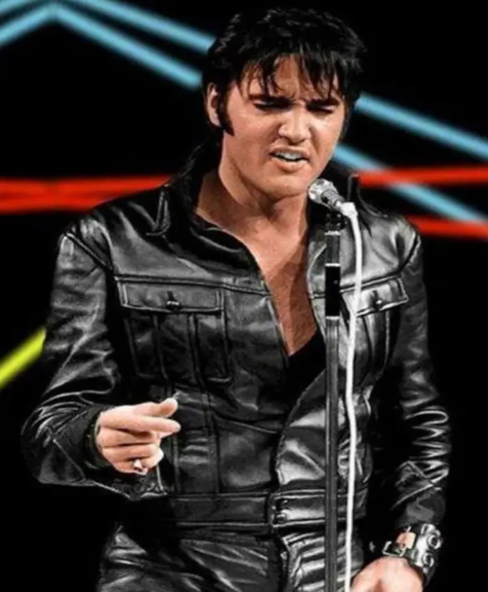 Elvis Presley Singer 1968 Leather Jacket