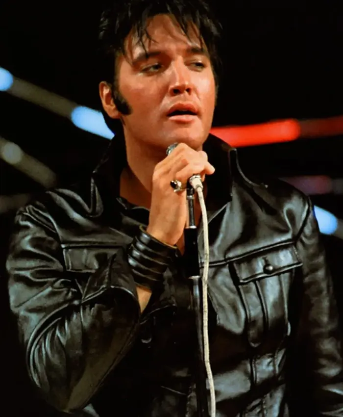 Elvis Presley Singer 1968 Leather Jacket