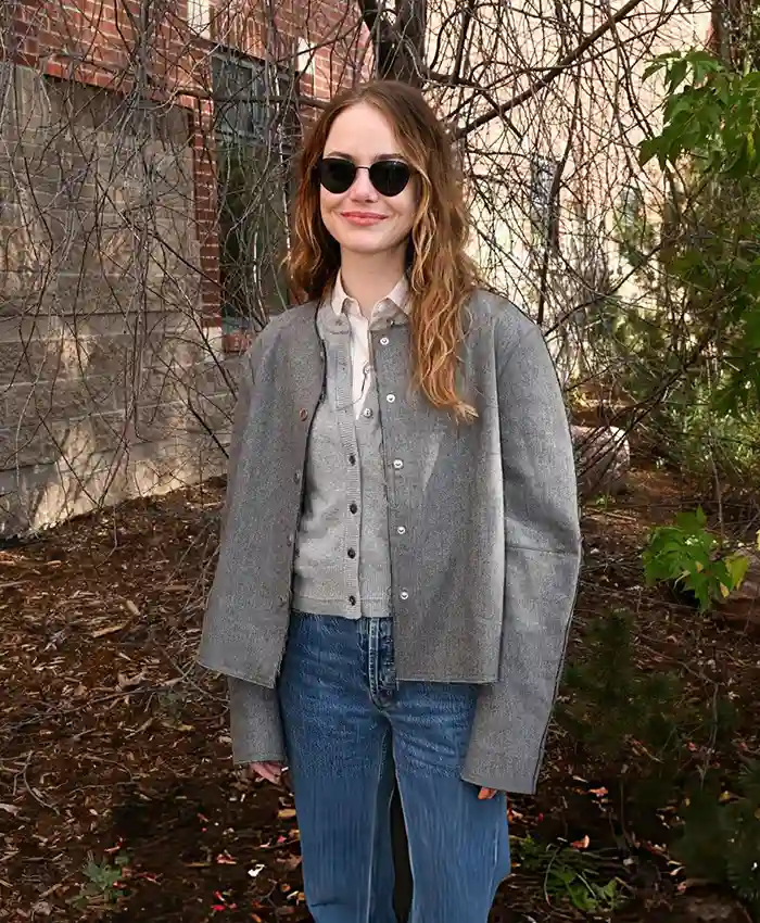 Emma Stone Telluride Film Festival 2026 Wool Jacket