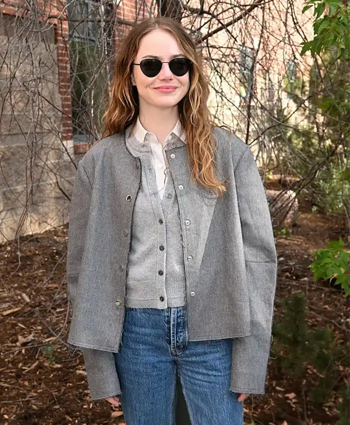 Emma Stone Telluride Film Festival 2026 Wool Jacket