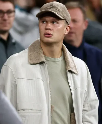 Erling Haaland City vs Norwich Corduroy Shearling Collar Jacket