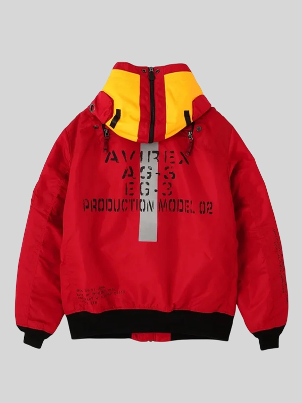 Evangelion Avirex Satin Zipper Bomber Coat