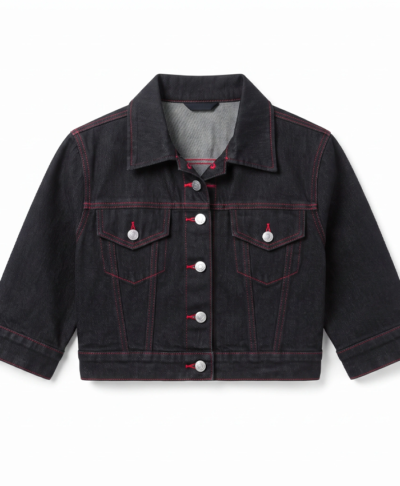 FFXIV Au Ra Black Denim Cropped Jacket