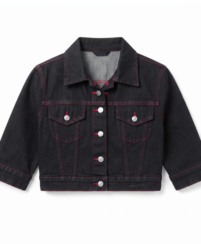 FFXIV Au Ra Black Denim Cropped Jacket