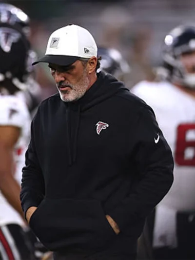 Falcons Kevin Stefanski Sideline Fleece Hoodie