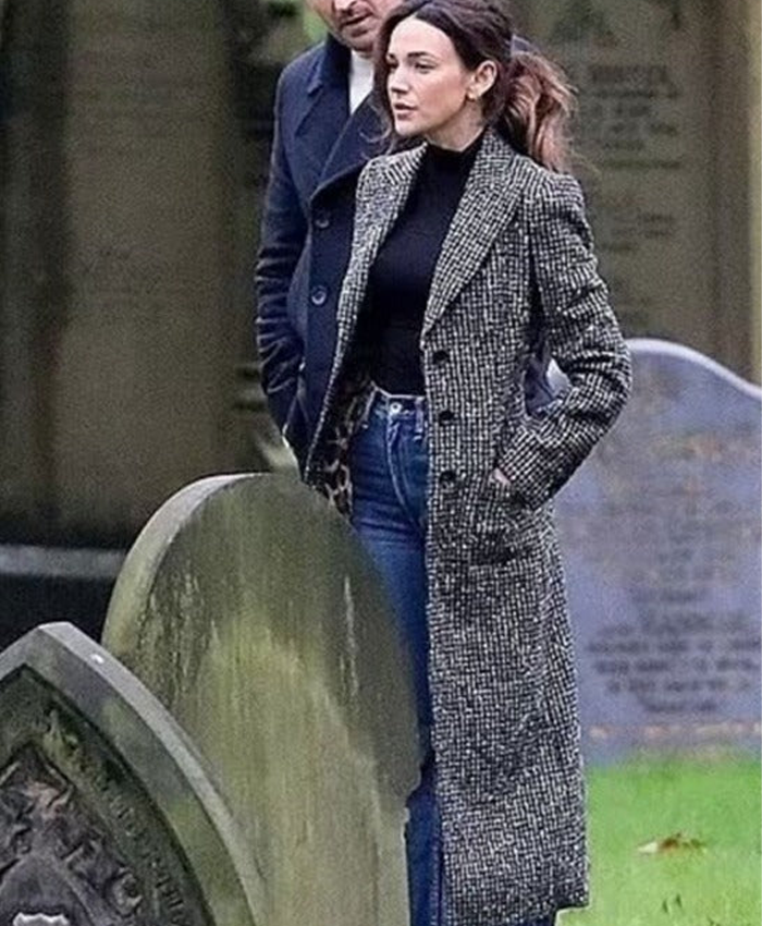 Fool Me Once Maya Stern Gray Trench Coat