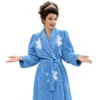 Fran Drescher The Nanny Blue Snowflake Bathrobe