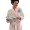 Fran Drescher The Nanny White Floral Bathrobe