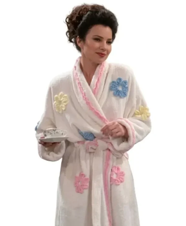 Fran Drescher The Nanny White Floral Bathrobe
