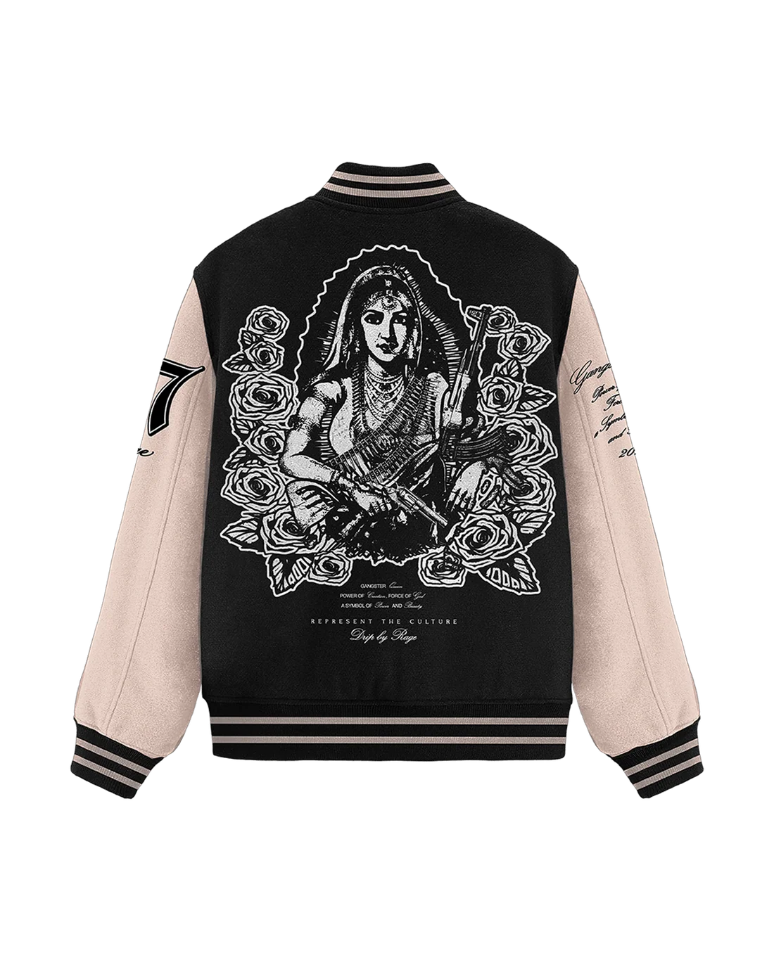 Gangster Queen Wool and Leather Varsity Jacket