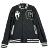 Ghost Face Black Graphic Varsity Jacket