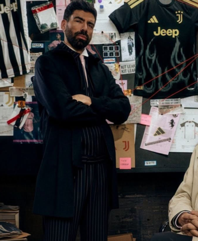 Gianluca Gazzoli Juventus Adidas Black Long Coat