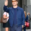 Glen Powell NYC Blue Bomber Jacket