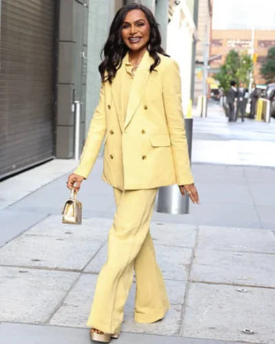 Good Morning America Mindy Kaling Yellow Suit