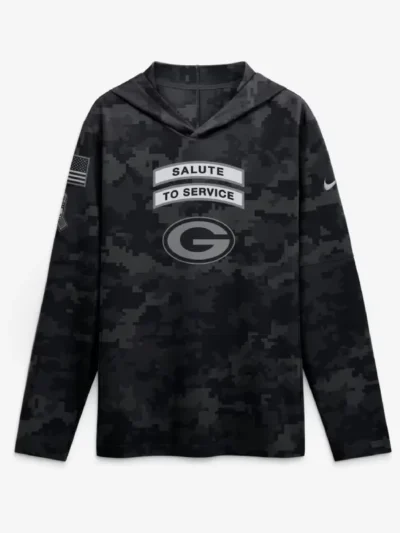 Green Bay Packers Salute to Service Hooded Shirt 2026