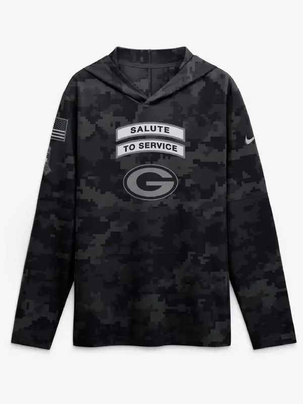 Green Bay Packers Salute to Service Hooded Shirt 2026