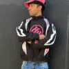 Half Evil Hooded Athletic Windbreaker Jacket