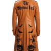 Halloween Men’s Pumpkin Leather Long Trench Coat
