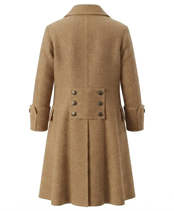 Halloween Pirate Wool Long Trench Coat
