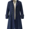 Halloween Pirate Wool Long Trench Coat