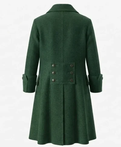 Halloween Pirate Wool Long Trench Coat