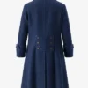 Halloween Pirate Wool Long Trench Coat