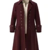 Halloween Pirate Wool Long Trench Coat