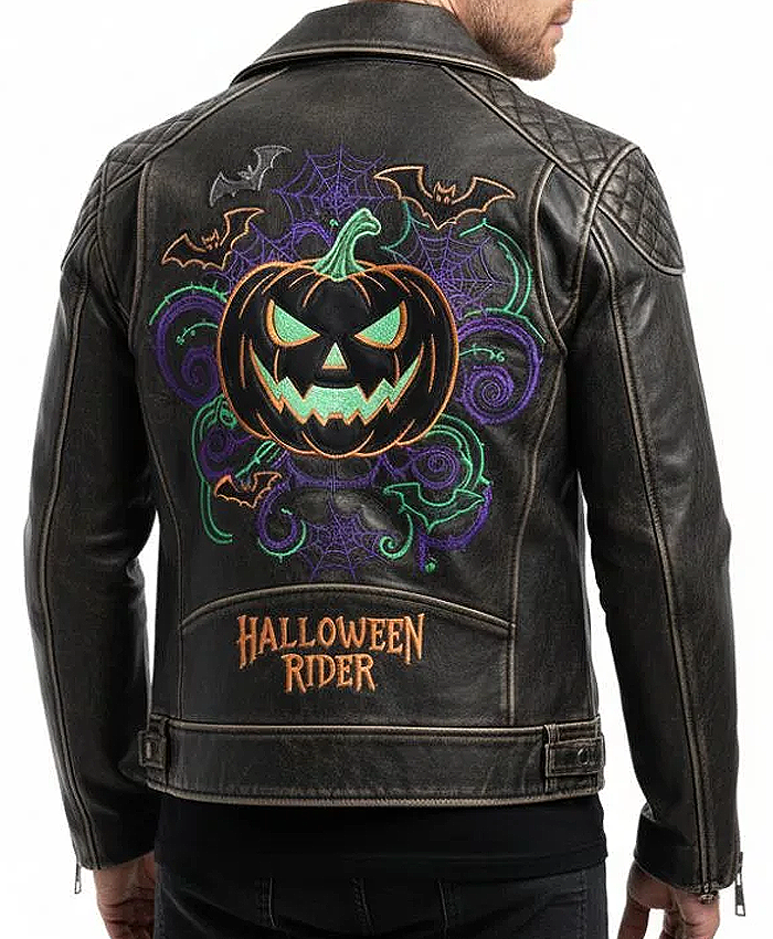 Halloween Rider Black Leather Jacket