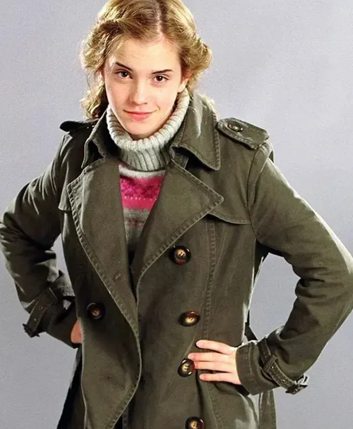 Harry Potter Emma Watson Green Trench Coat