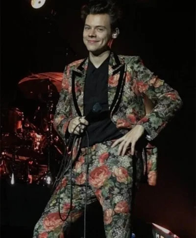 Harry Styles Concert Floral Print Suit Jacket