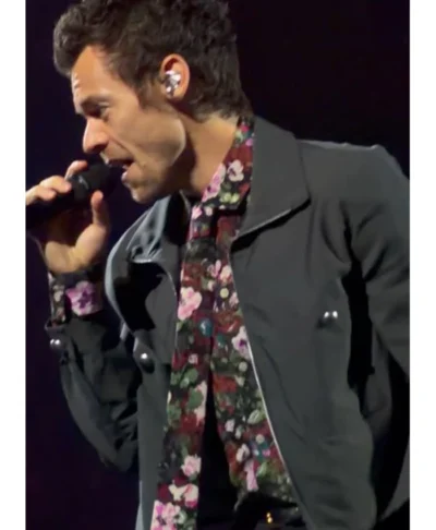 Harry Styles MSG Tour Charcoal Grey Cropped Jacket