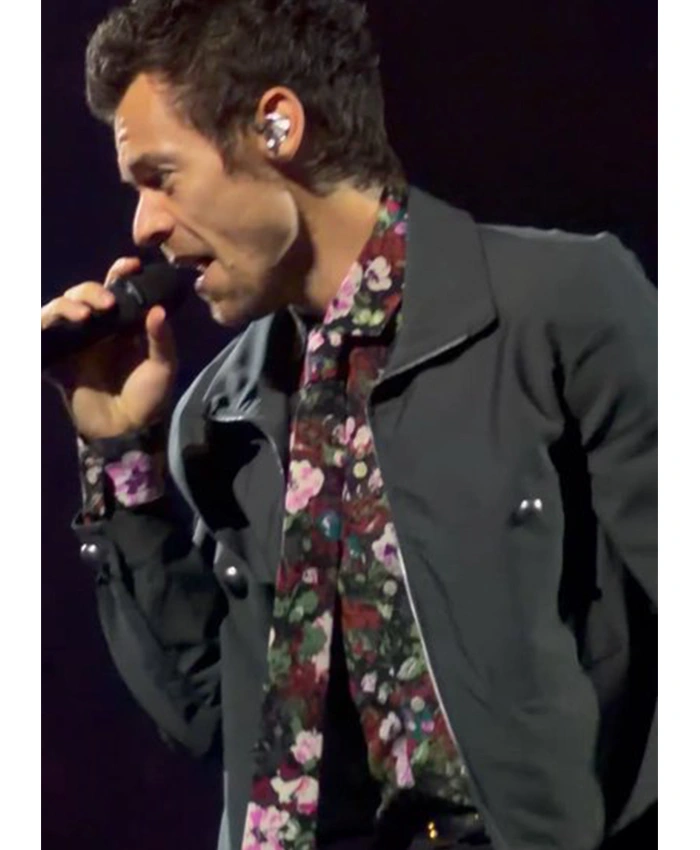 Harry Styles MSG Tour Charcoal Grey Cropped Jacket