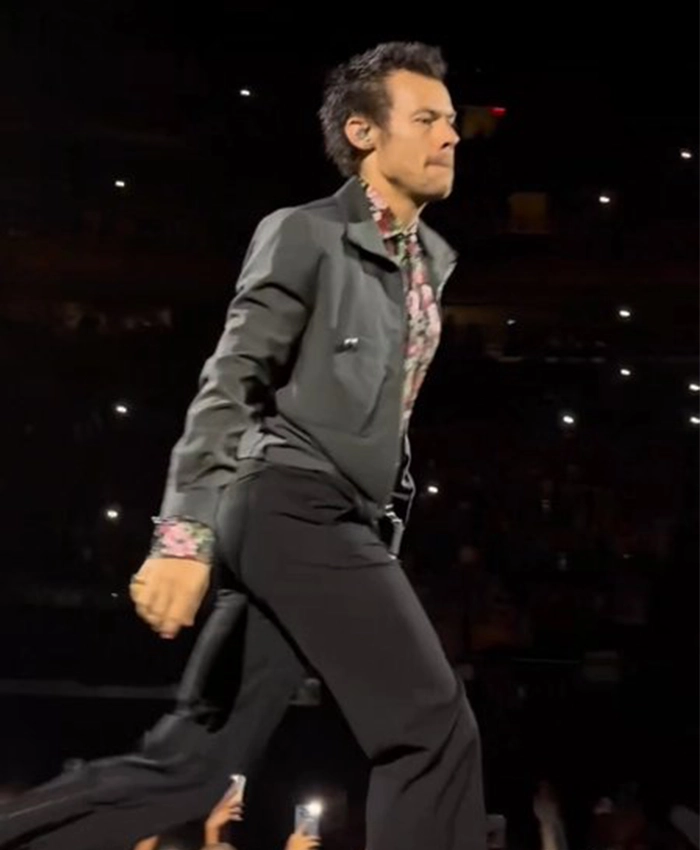 Harry Styles Madison Square Garden Grey Cropped Jacket