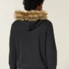 Hollister Fur Zip-Up Hoodie