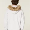 Hollister Fur Zip-Up Hoodie