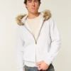 Hollister Fur Zip-Up Hoodie